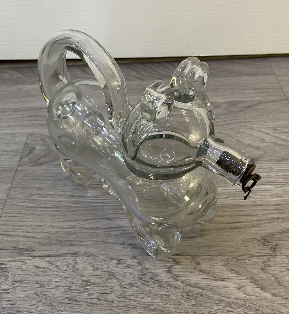 19th Century Gin Pig Decanter View IV