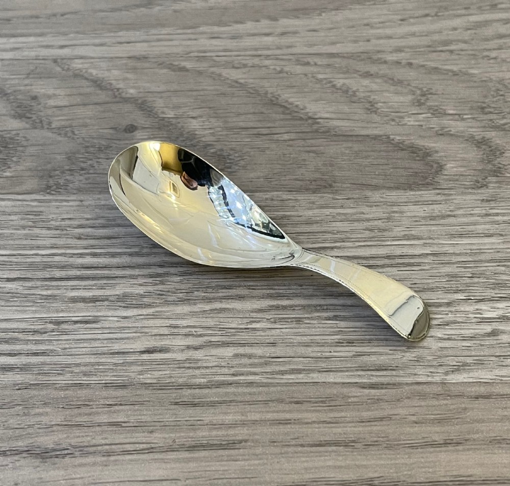 George III Irish Silver Caddy Spoon, c1790, Dublin 