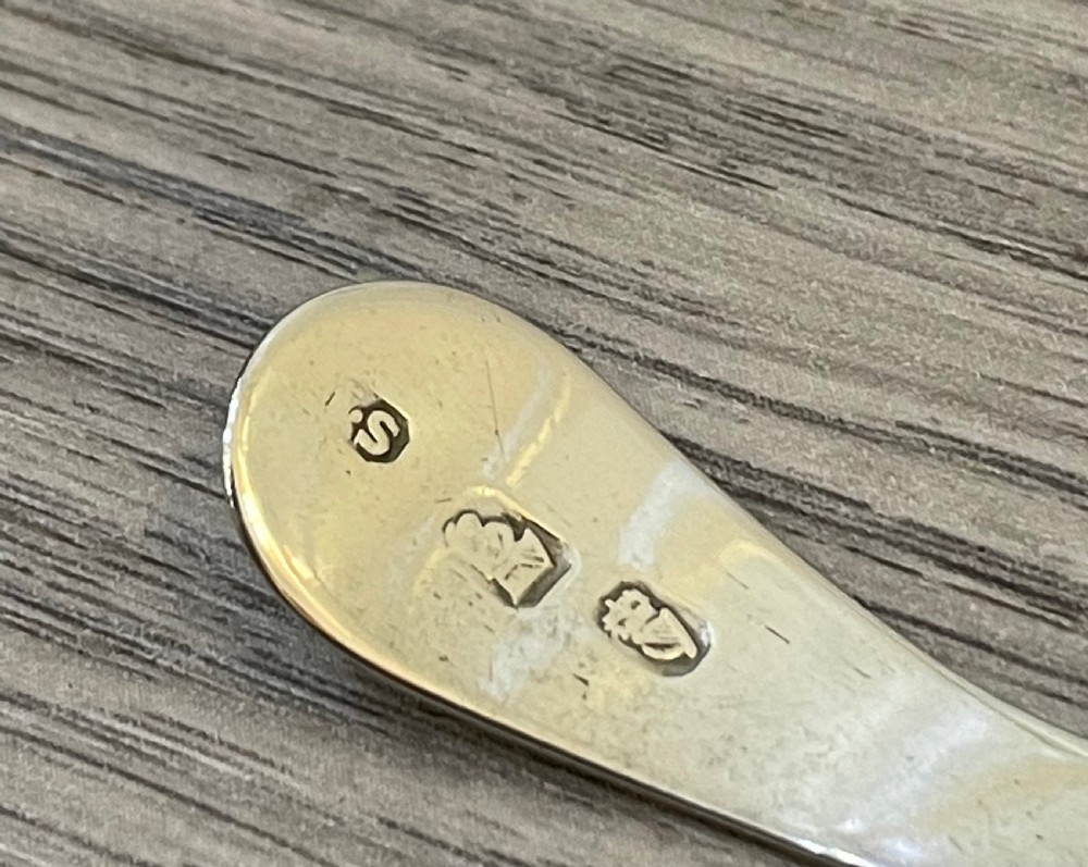 George III Irish Silver Caddy Spoon, c1790, Dublin  View V