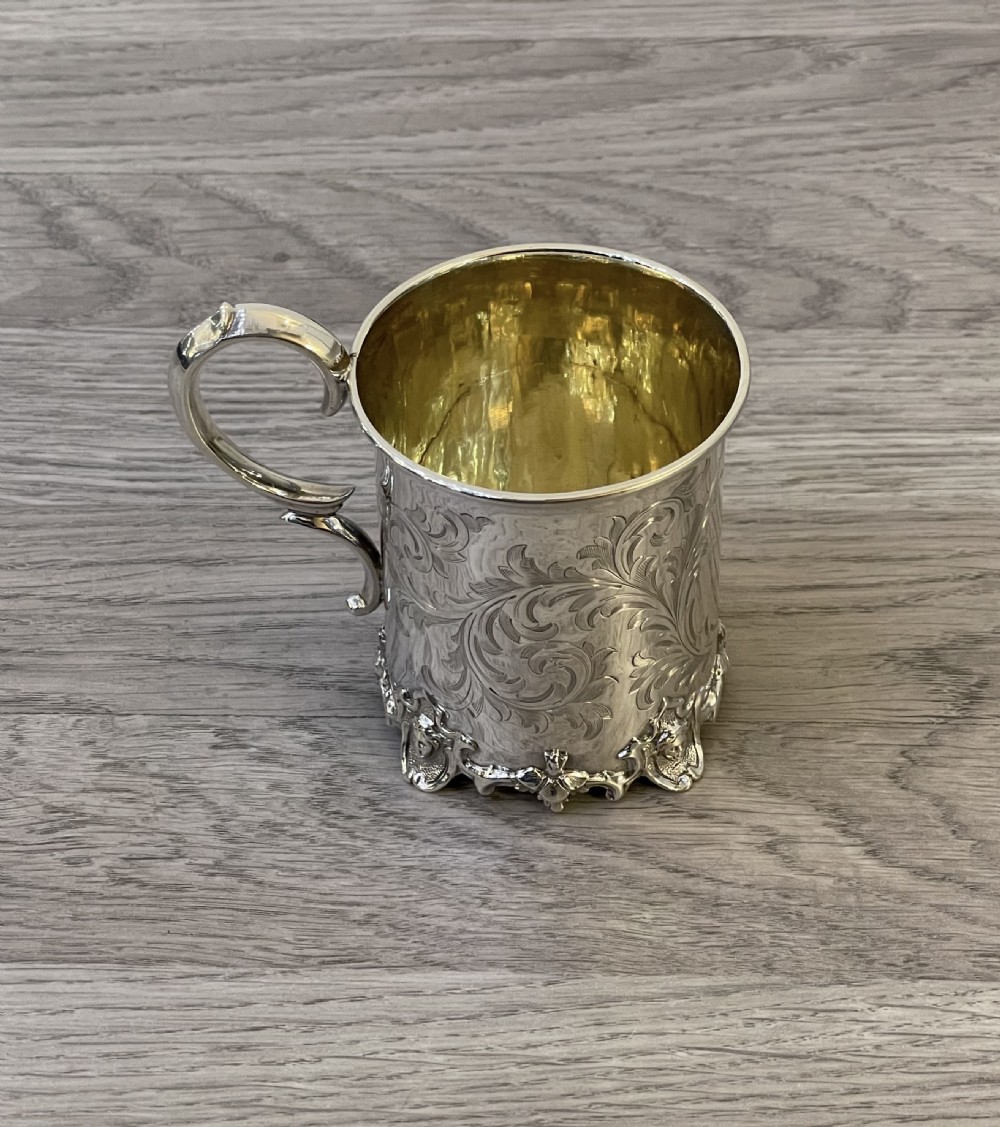 Quality Victorian Silver Christening Mug, 1853
