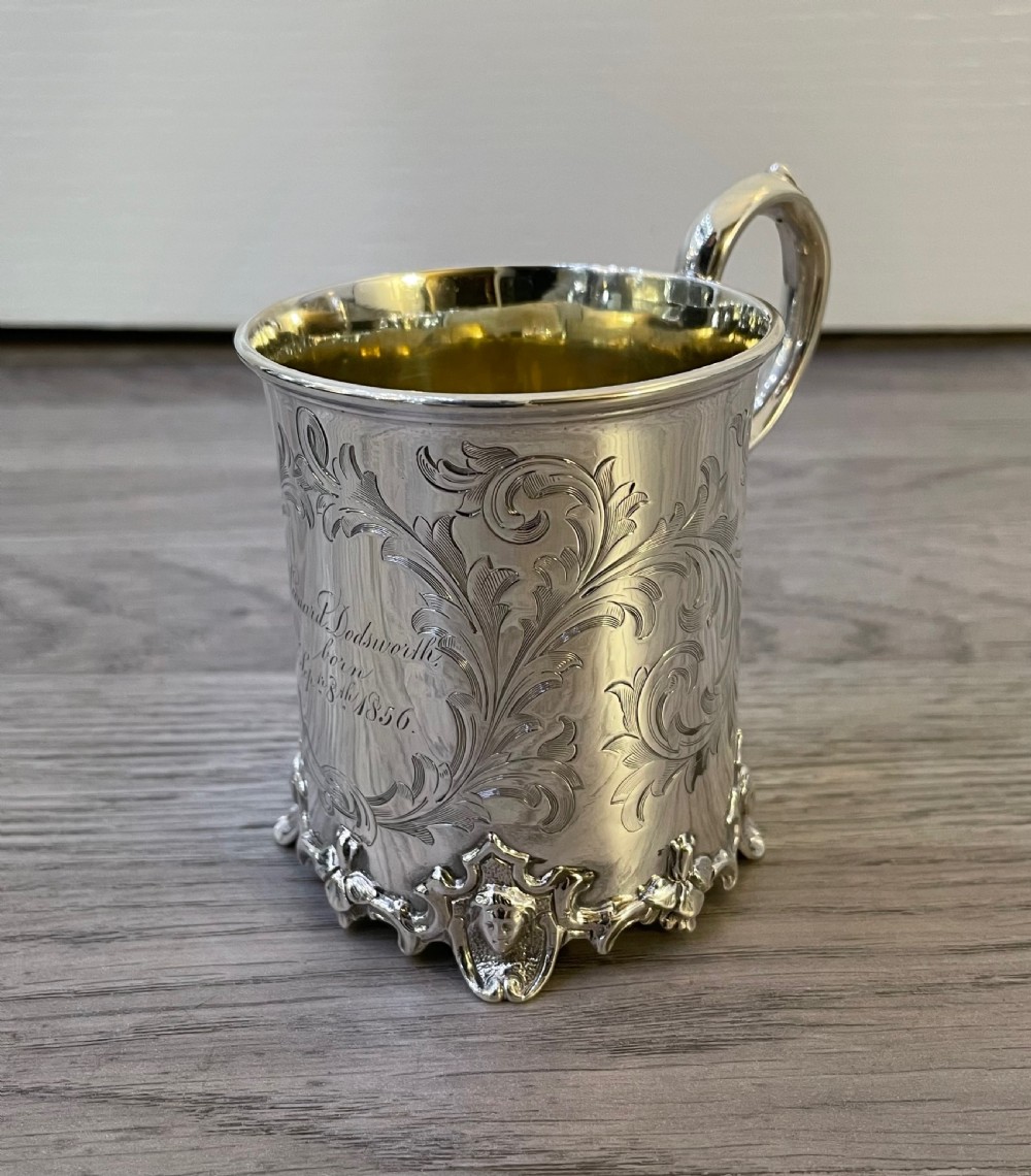 Quality Victorian Silver Christening Mug, 1853 View VI