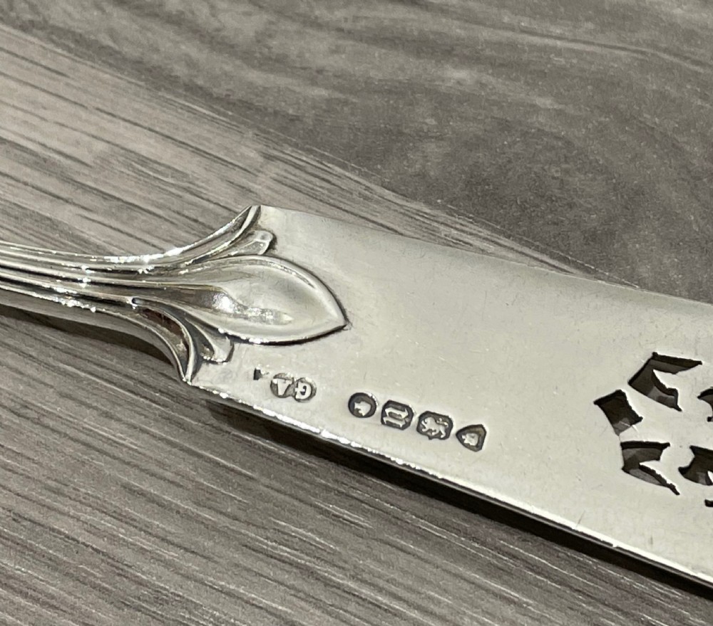 Quality Victorian Silver Fish Knife, 1875 View III