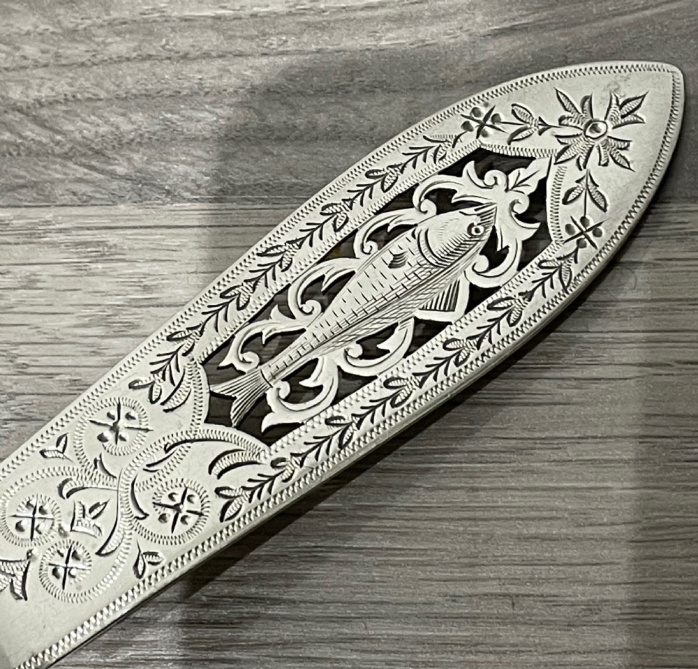 Quality Victorian Silver Fish Knife, 1875 View IV