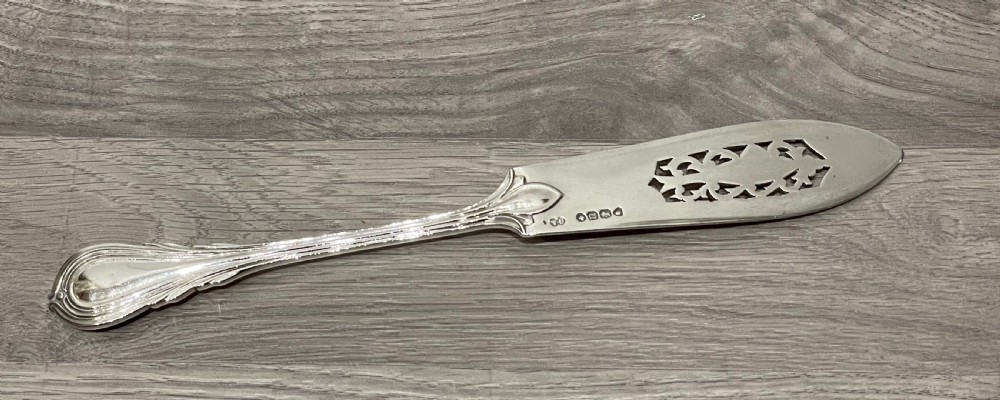 Quality Victorian Silver Fish Knife, 1875 View V