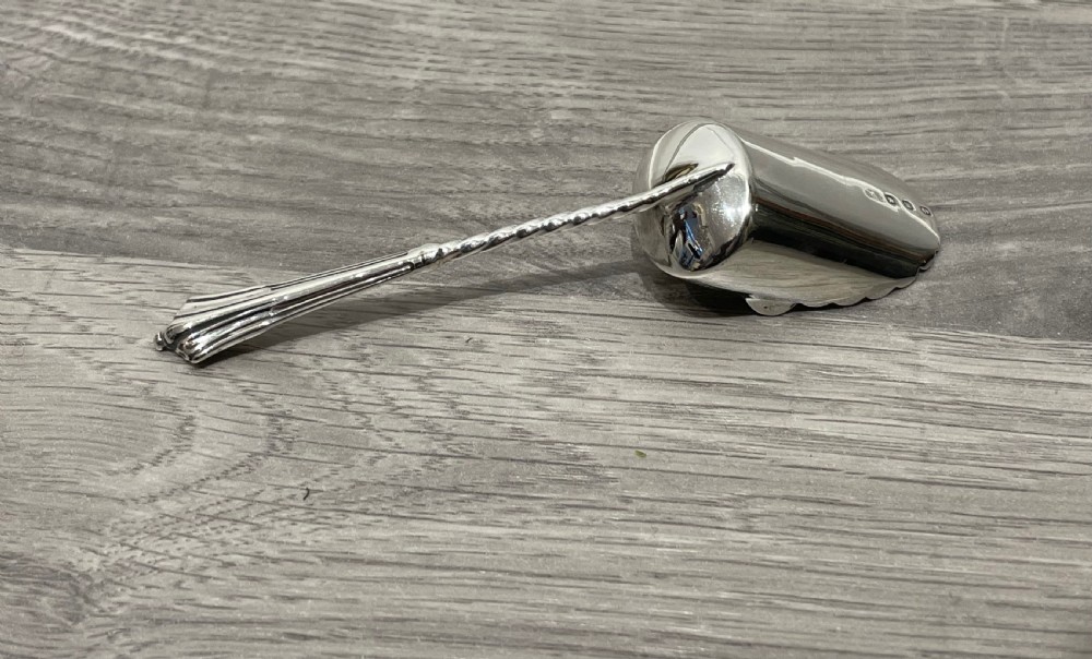 Victorian Silver Shovel Caddy Spoon, 1896 View II