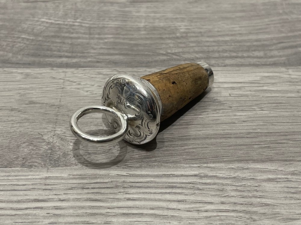Victorian Silver Wine Bottle Stopper, Charles Reily & George Storer, 1850 View II