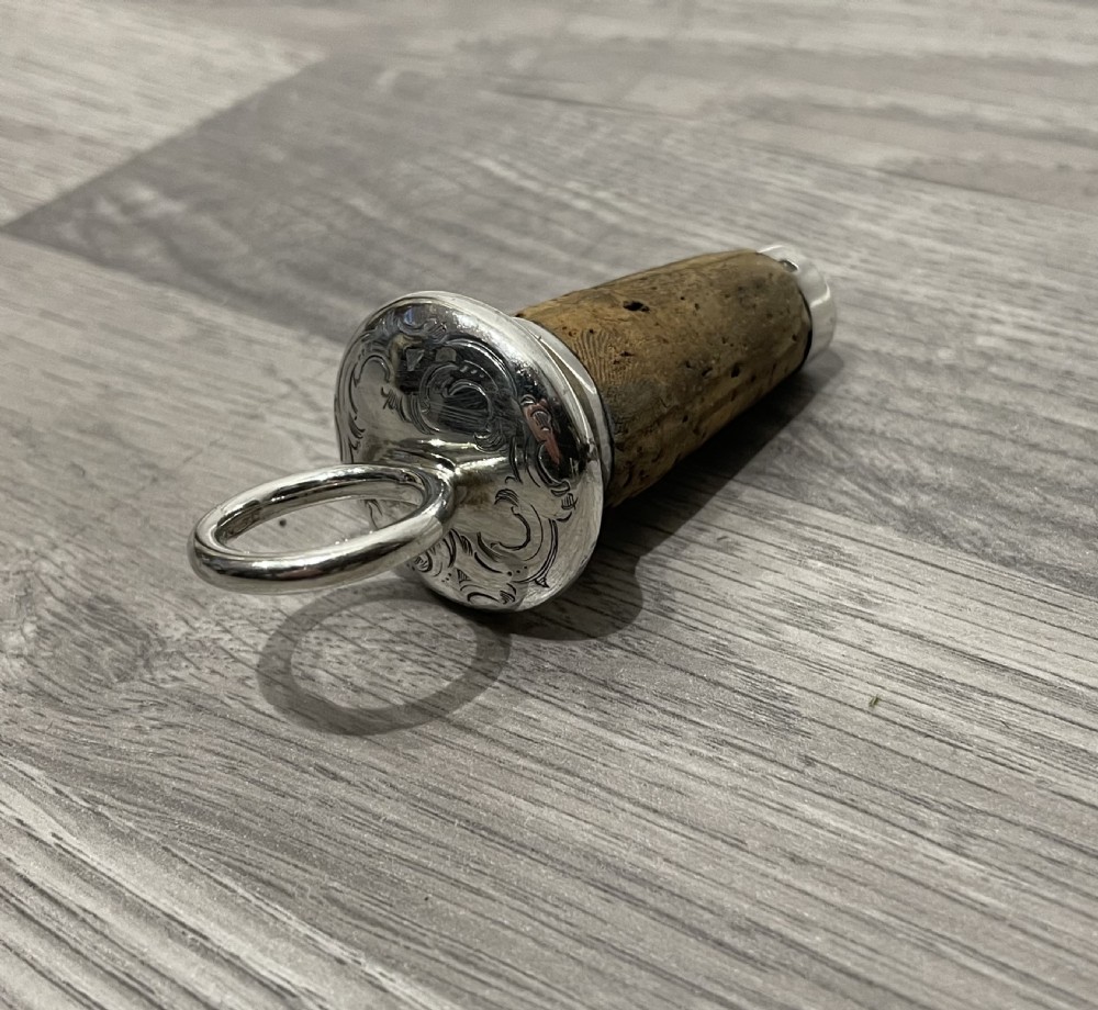 Victorian Silver Wine Bottle Stopper, Charles Reily & George Storer, 1850 View IV