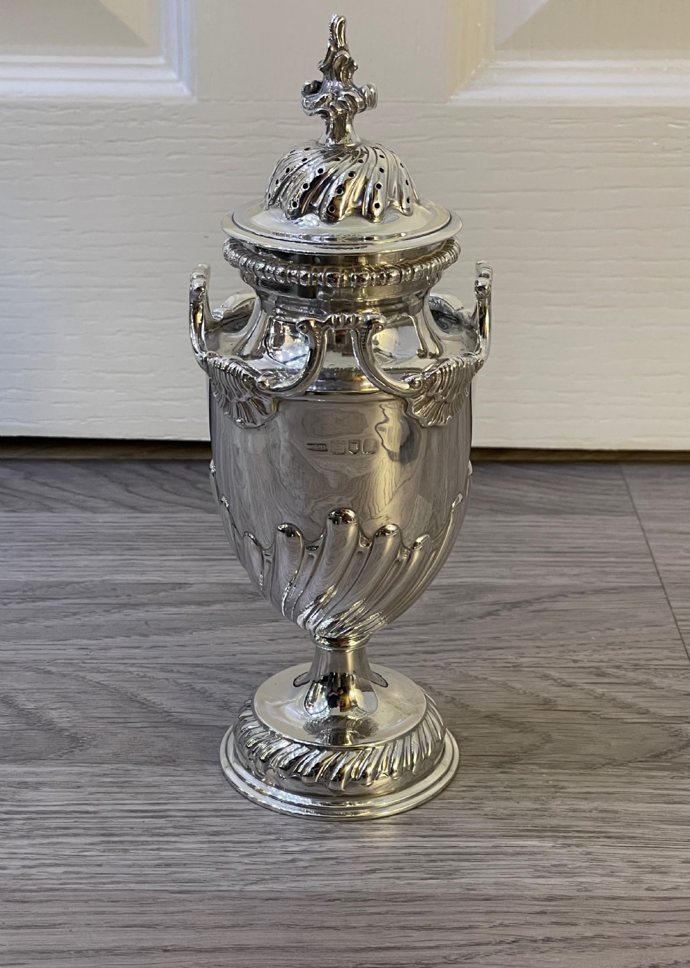 Very Large Rococo Style Silver Sugar Caster, 1905