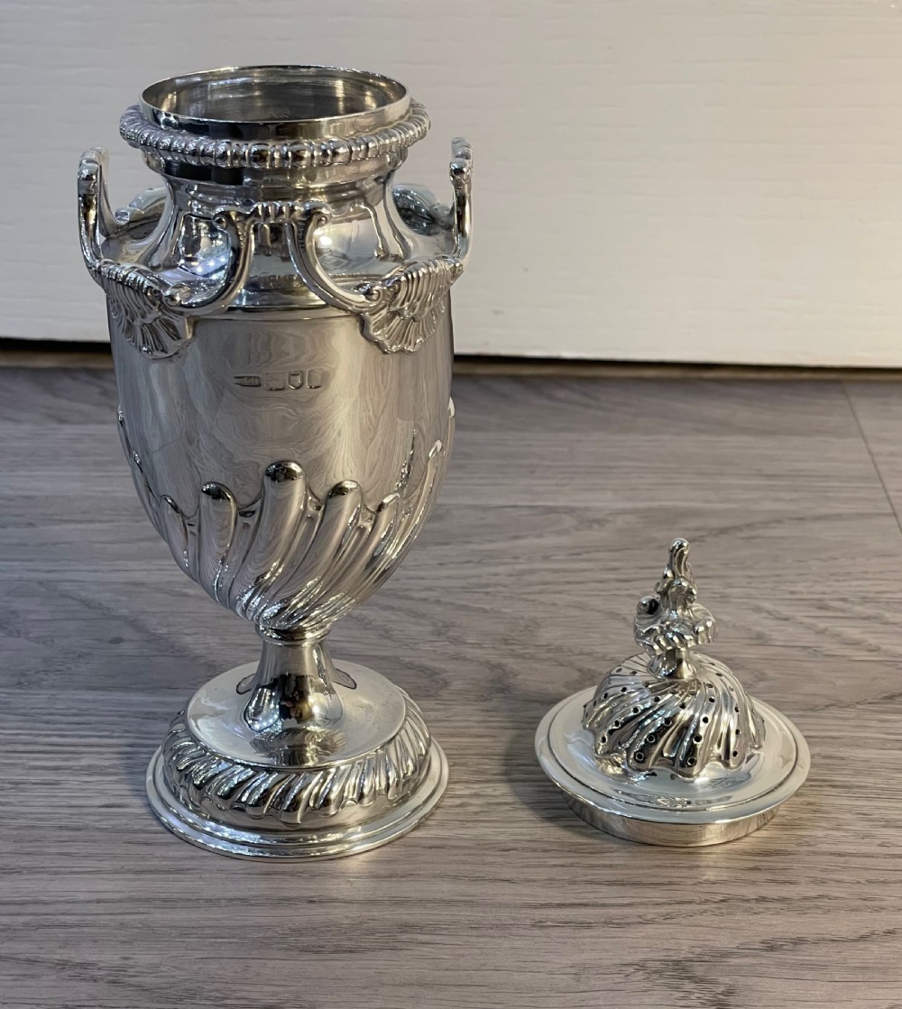 Very Large Rococo Style Silver Sugar Caster, 1905 View VI