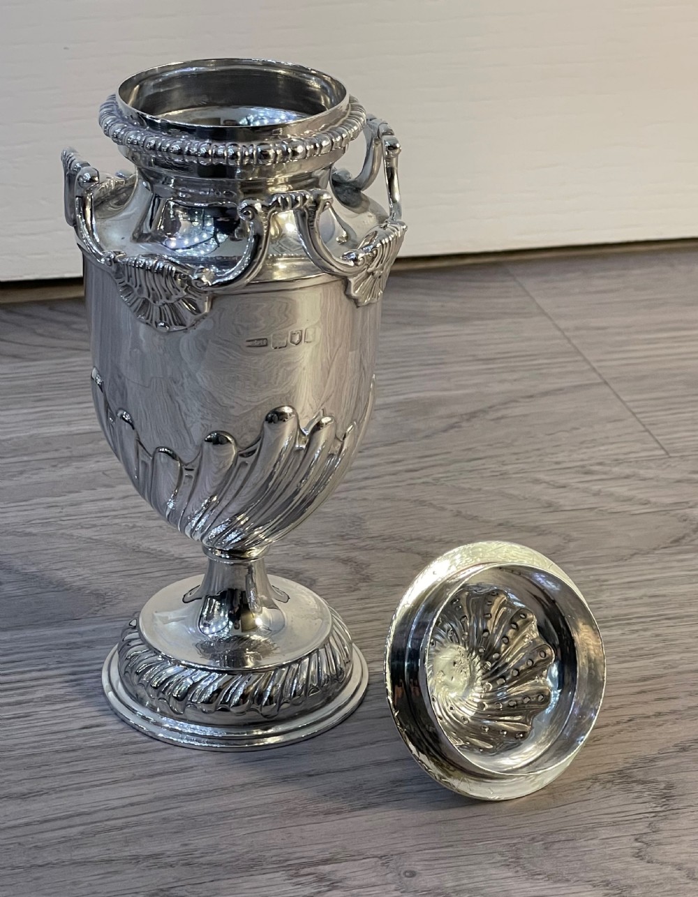 Very Large Rococo Style Silver Sugar Caster, 1905 View VIII