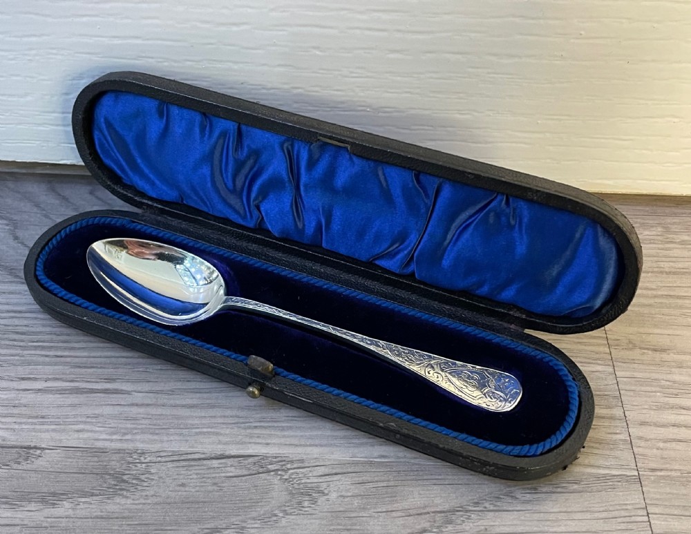 Victorian Silver Spoon in Fitted Case, Chester View II
