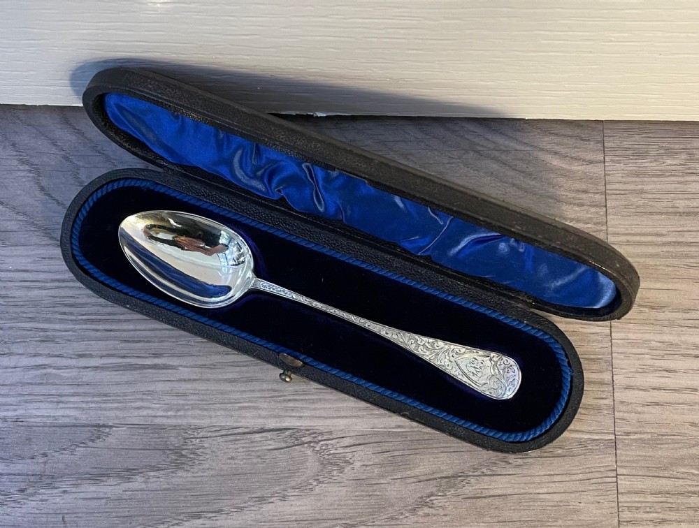 Victorian Silver Spoon in Fitted Case, Chester View III