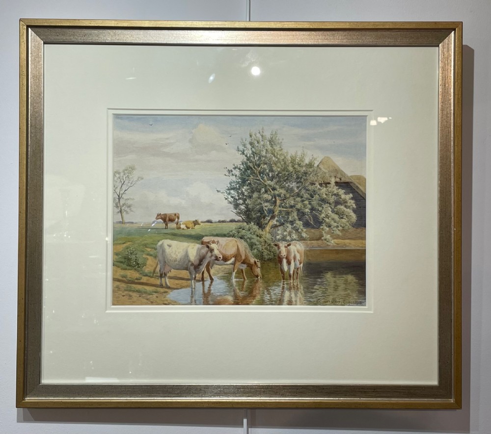 William Sidney Cooper (1854-1927) Watercolour, Cattle