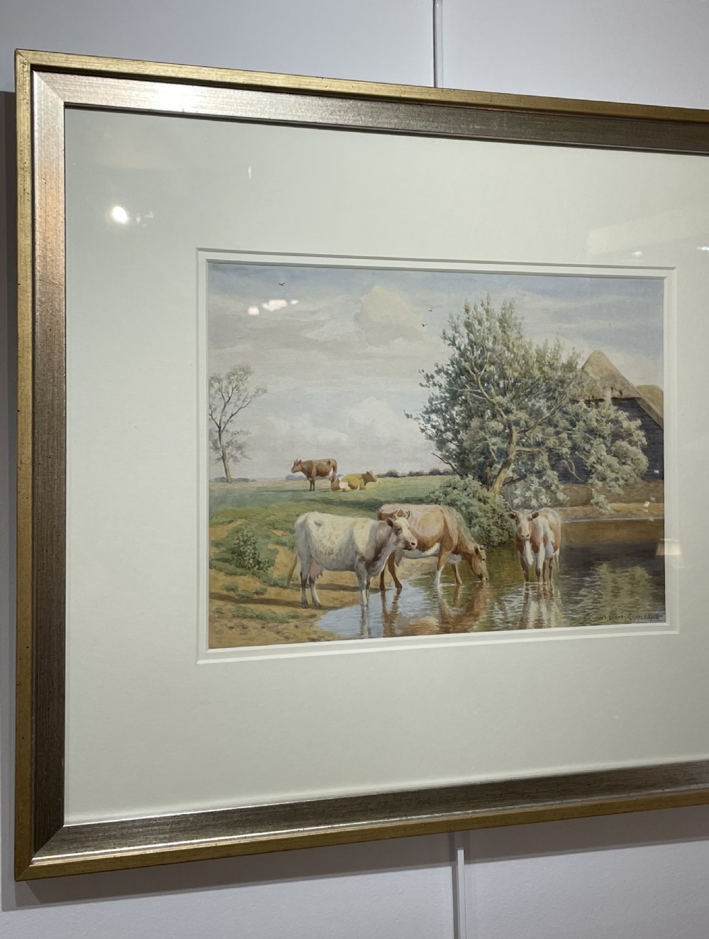William Sidney Cooper (1854-1927) Watercolour, Cattle View II