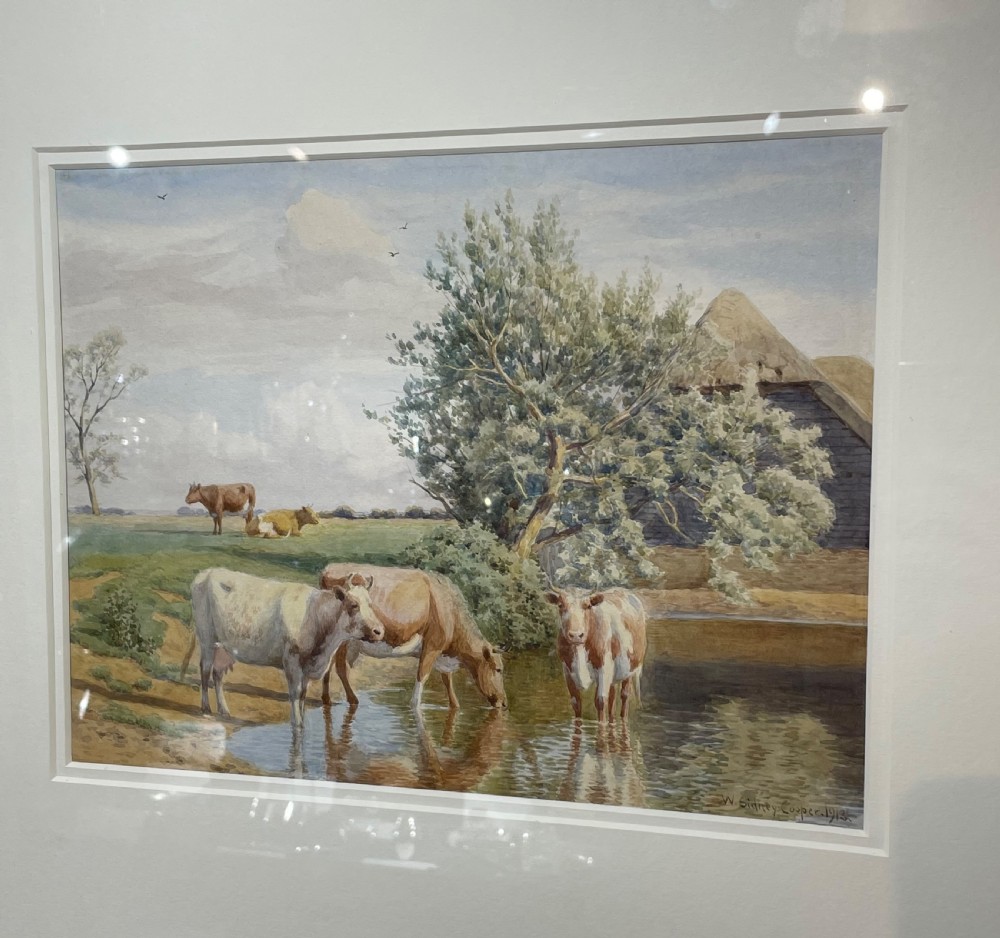 William Sidney Cooper (1854-1927) Watercolour, Cattle View III