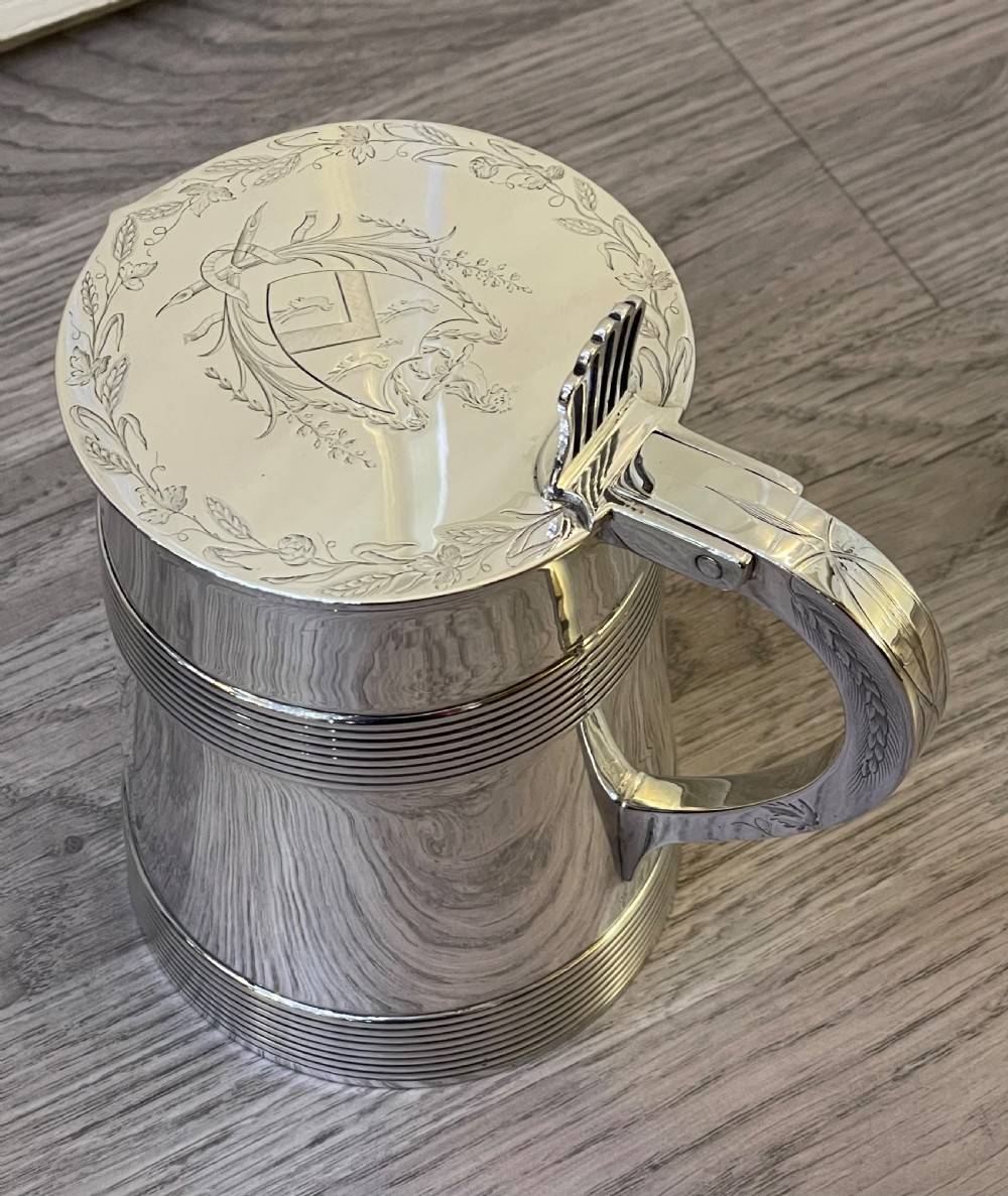 Large George III Silver Tankard by John Carter, 1776 View IX