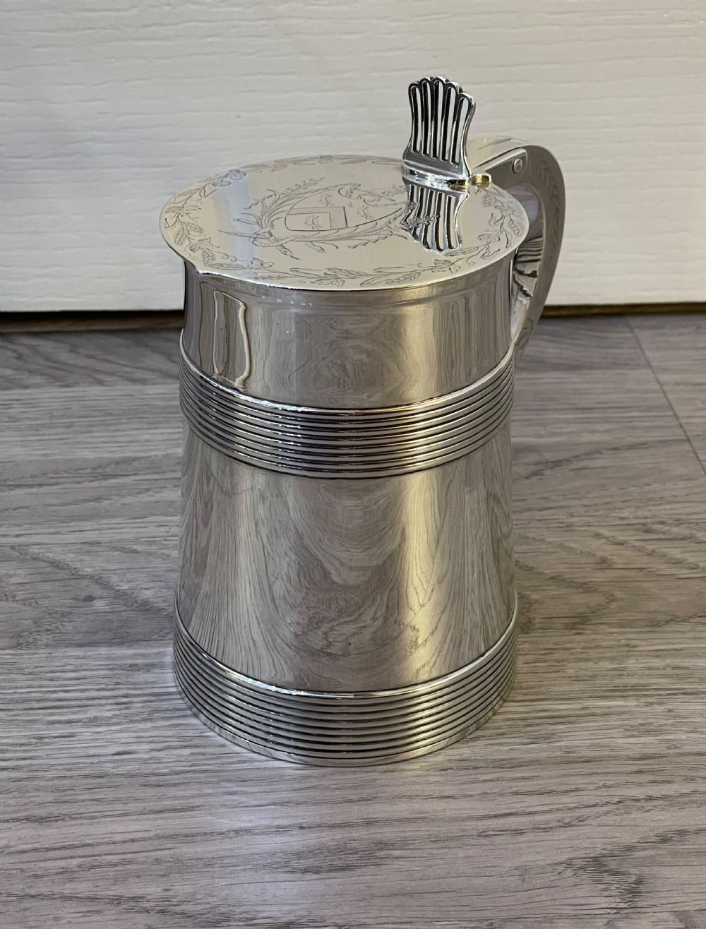 Large George III Silver Tankard by John Carter, 1776 View X