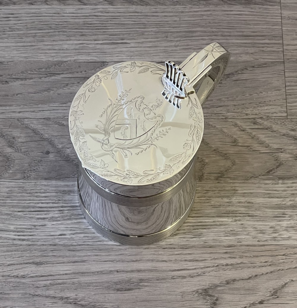 Large George III Silver Tankard by John Carter, 1776 View XI