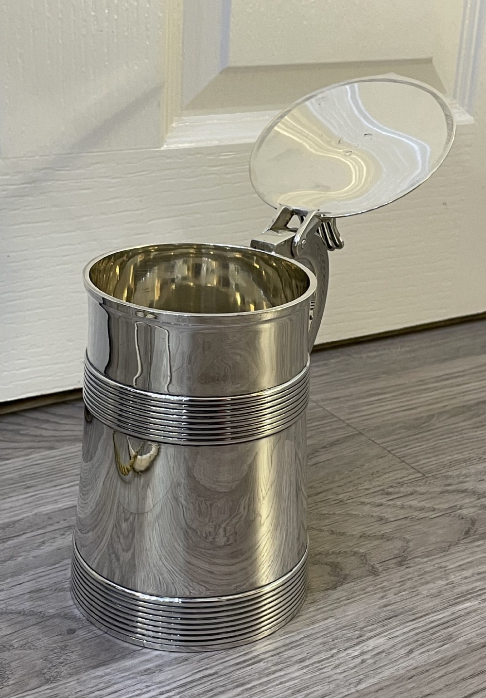 Large George III Silver Tankard by John Carter, 1776 View XII