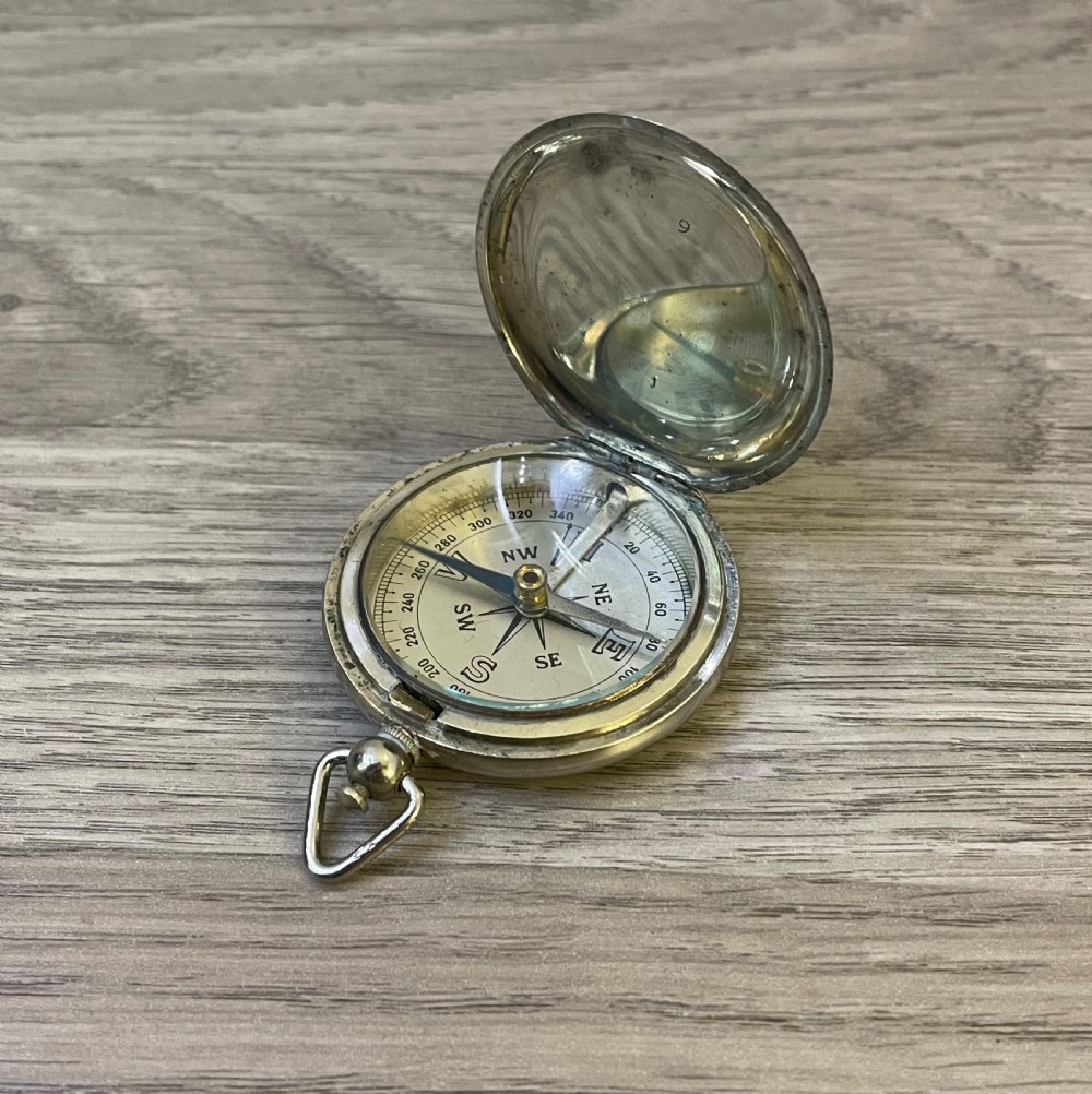 Silver Plated Pocket Compass View VI