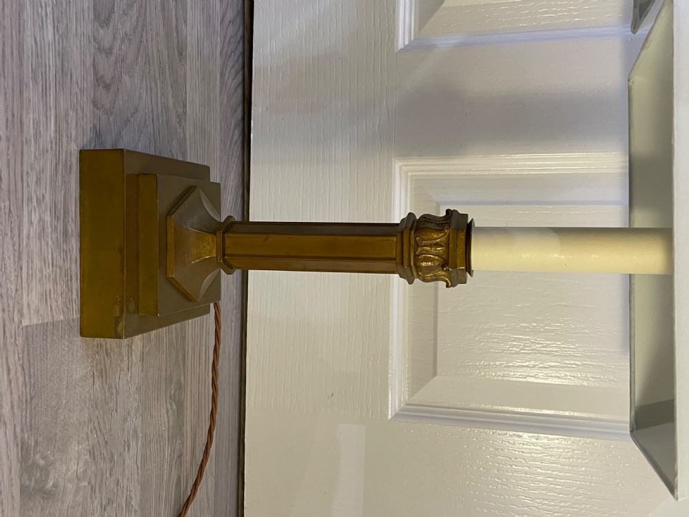 Good Pair 1930s Brass Table Lamps View V