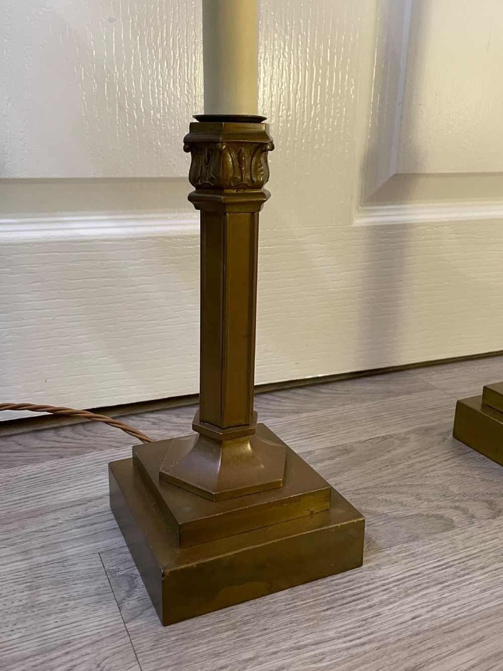 Good Pair 1930s Brass Table Lamps View XXIV