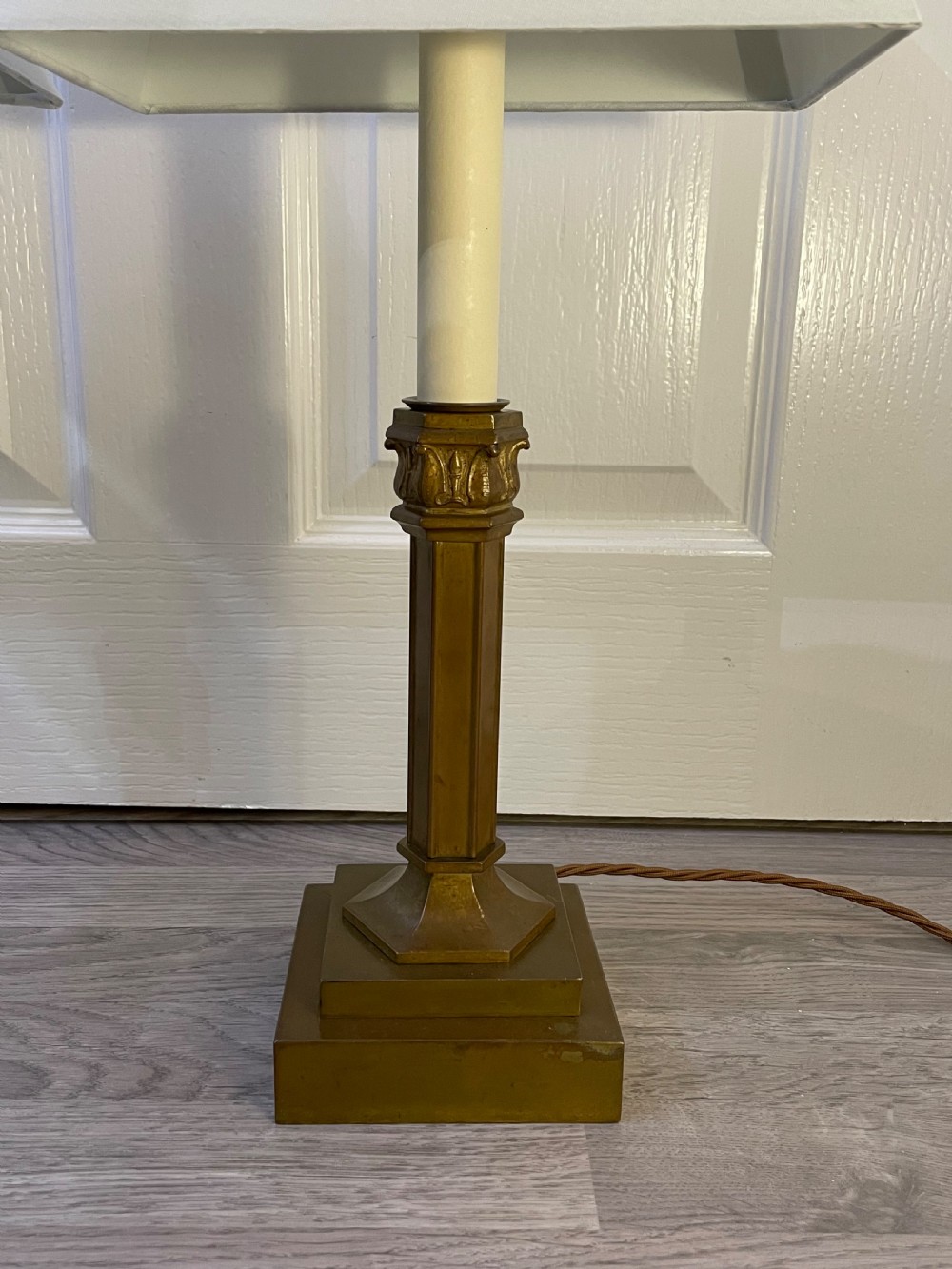 Good Pair 1930s Brass Table Lamps View XXV
