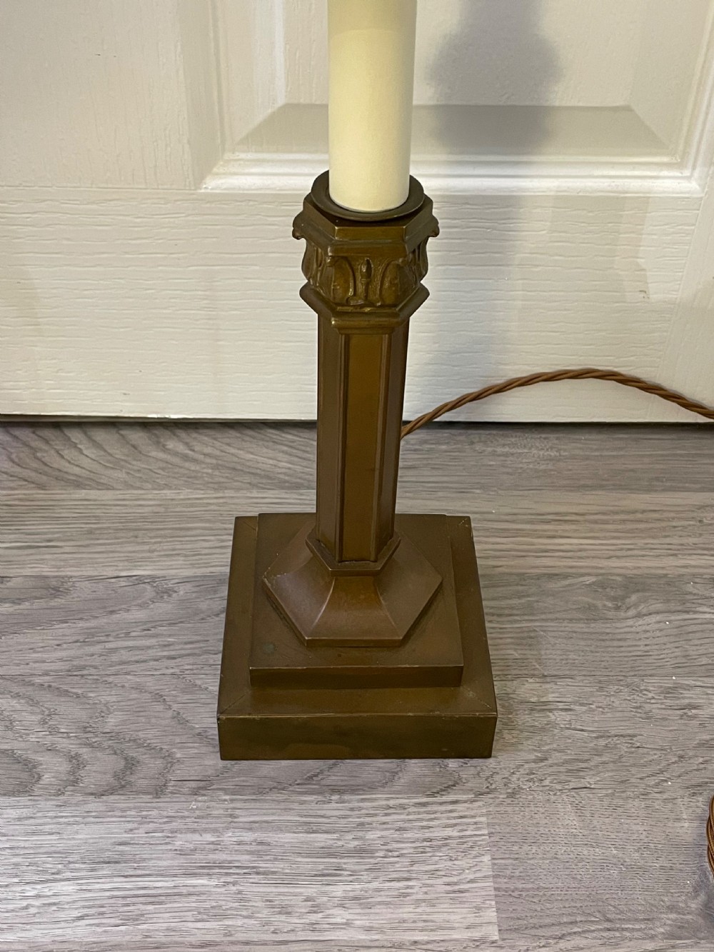 Good Pair 1930s Brass Table Lamps View XXVIII