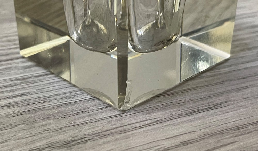 Pair of Edwardian Silver and Glass Inkwells, 1905 View IX