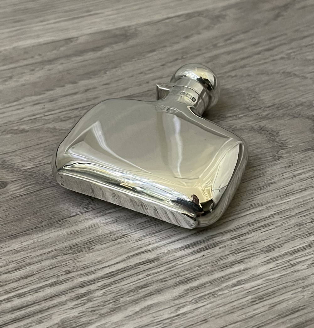 Edwardian Solid Silver Pocket Hip Flask View II