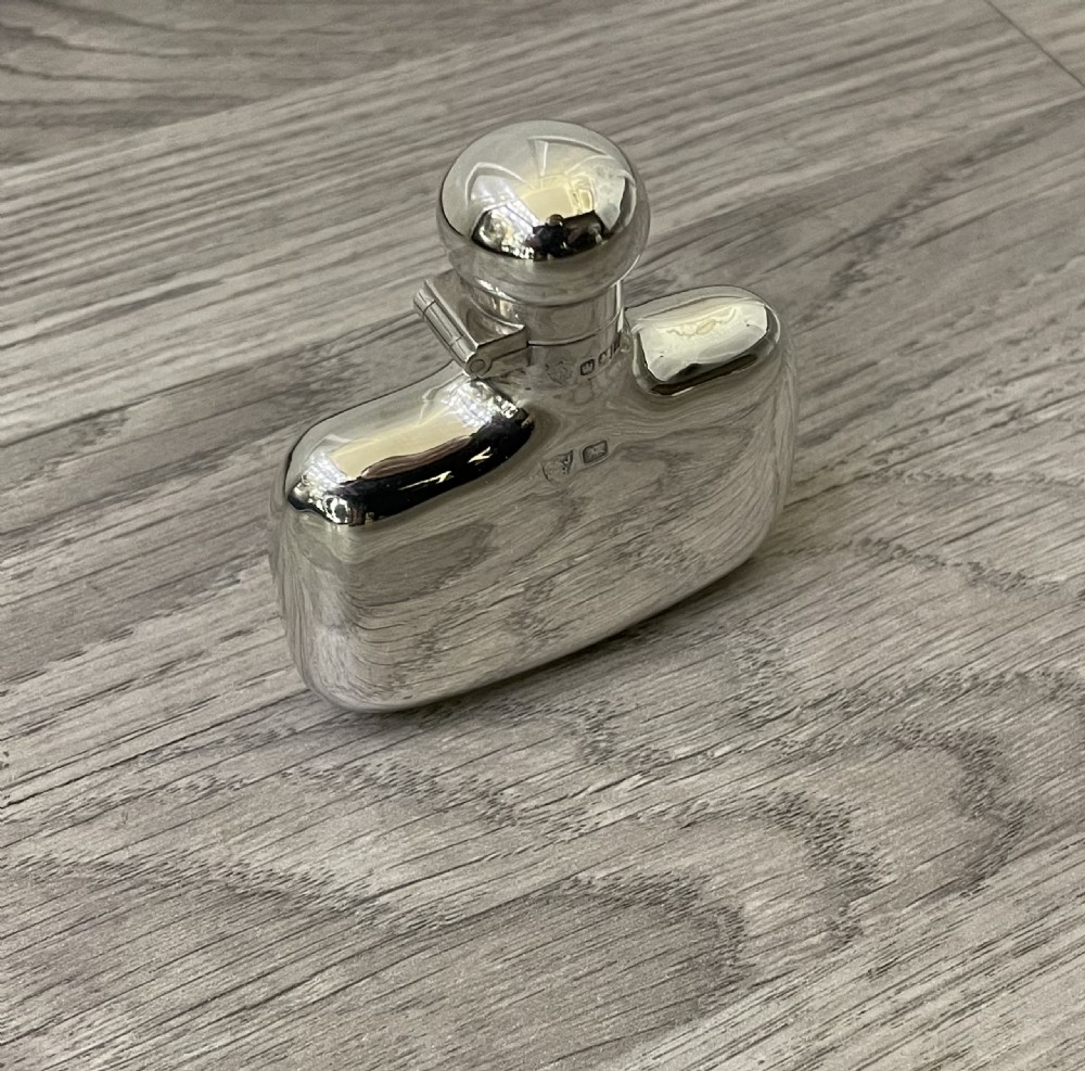 Edwardian Solid Silver Pocket Hip Flask View IV