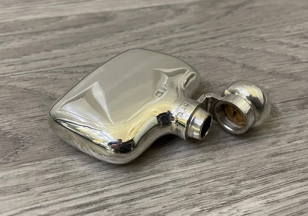 Edwardian Solid Silver Pocket Hip Flask View VI