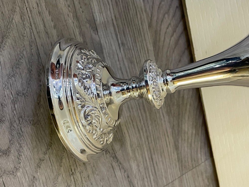 Solid Silver Three Branch Candelabra  View IV