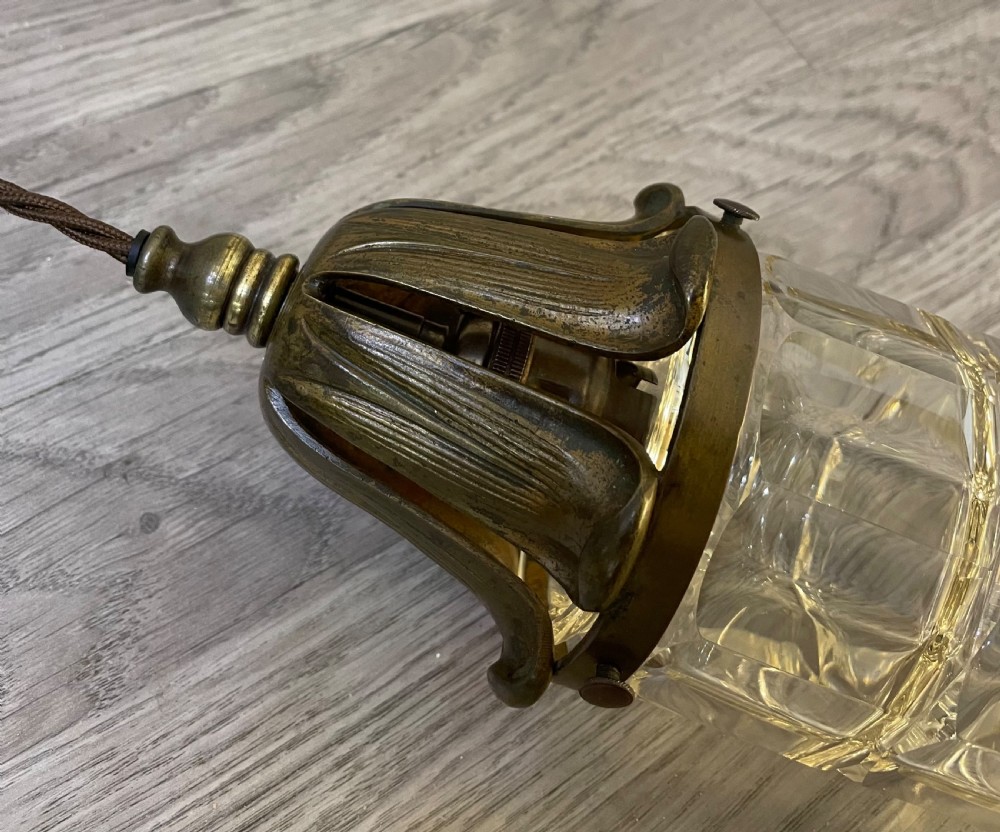 Superb Quality Gilt Bronze and Cut Glass Hall Lantern View IV