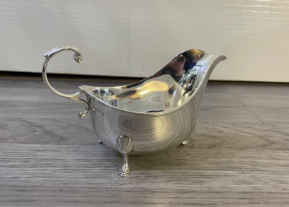 George V Solid Silver Sauce Boat 