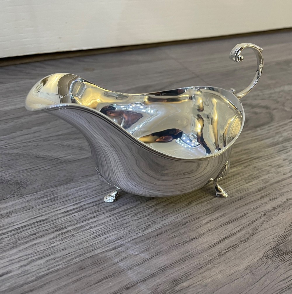 George V Solid Silver Sauce Boat  View IV