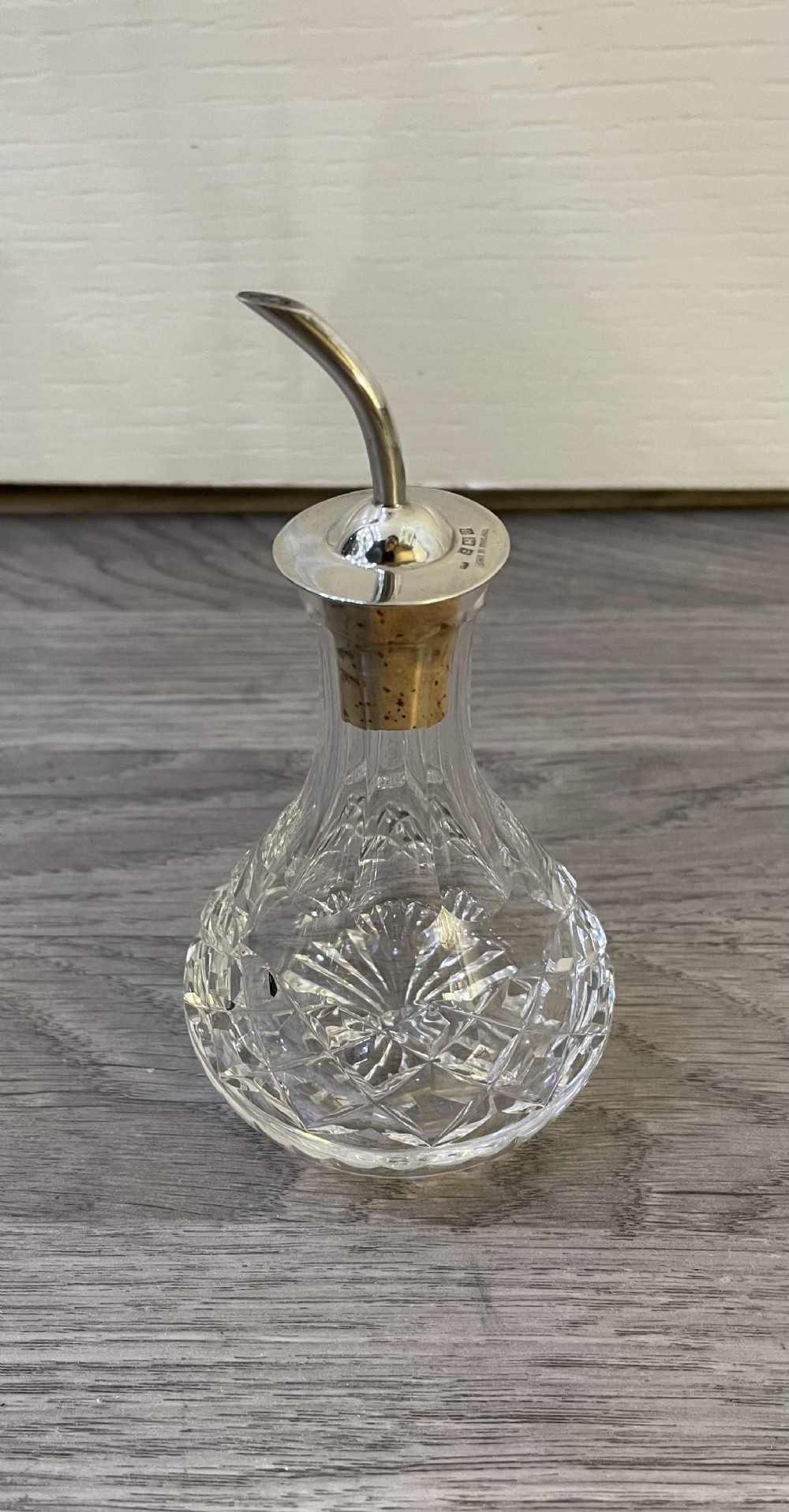 Solid Silver and Cut Glass Angostura Bitter Bottle