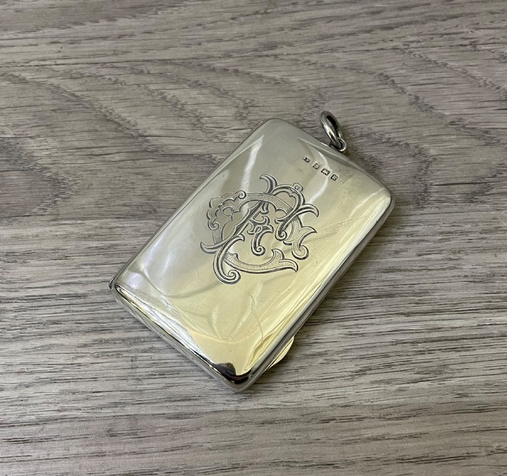 Quality Edwardian Solid Silver Fitted Wallet