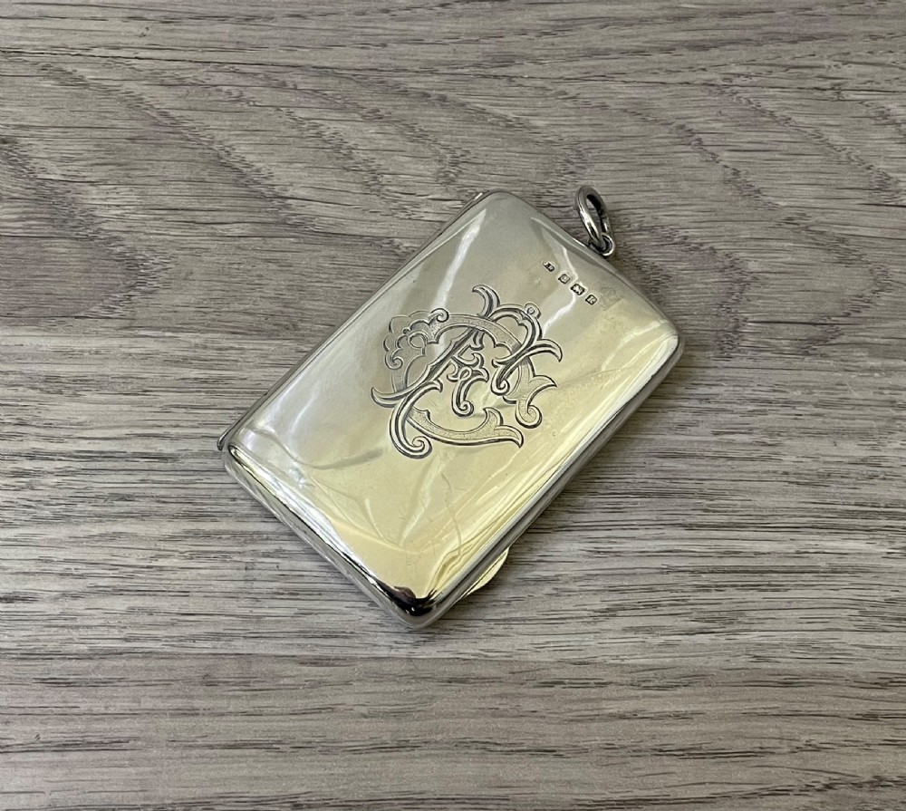 Quality Edwardian Solid Silver Fitted Wallet View III