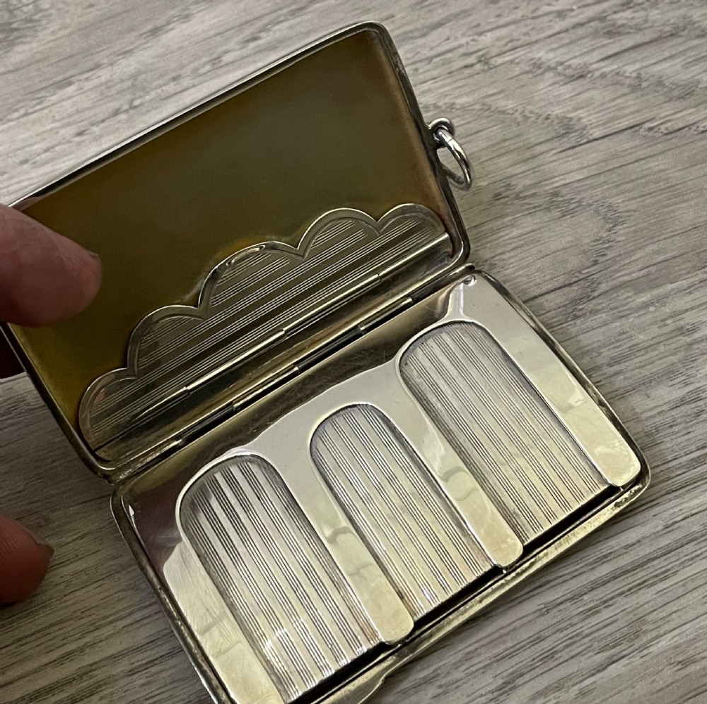 Quality Edwardian Solid Silver Fitted Wallet View V