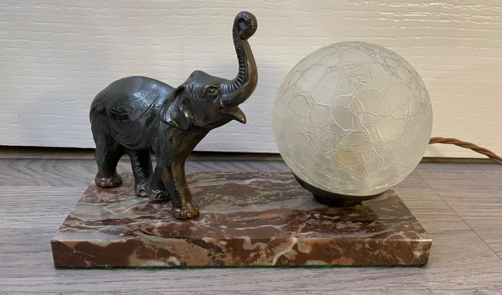 French Art Deco Elephant Mood Lamp