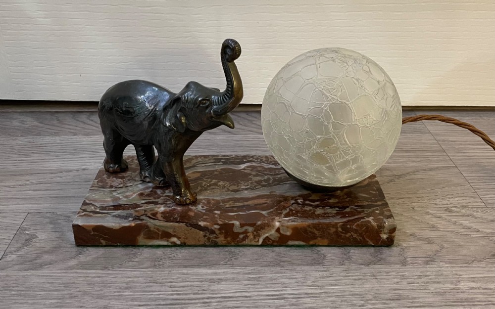 French Art Deco Elephant Mood Lamp View II
