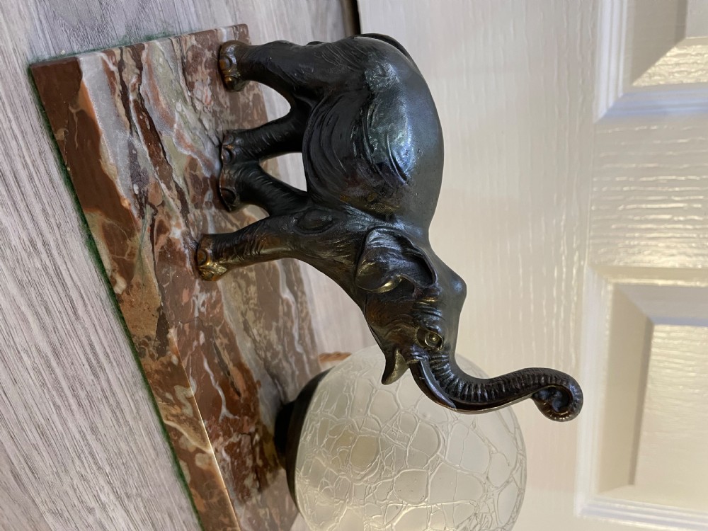 French Art Deco Elephant Mood Lamp View III