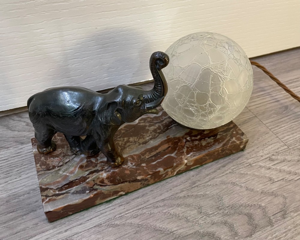 French Art Deco Elephant Mood Lamp View IV