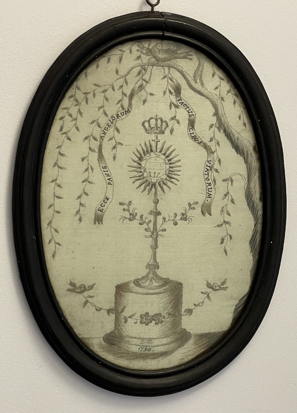 Rare 18th Century Silk Embroidery 