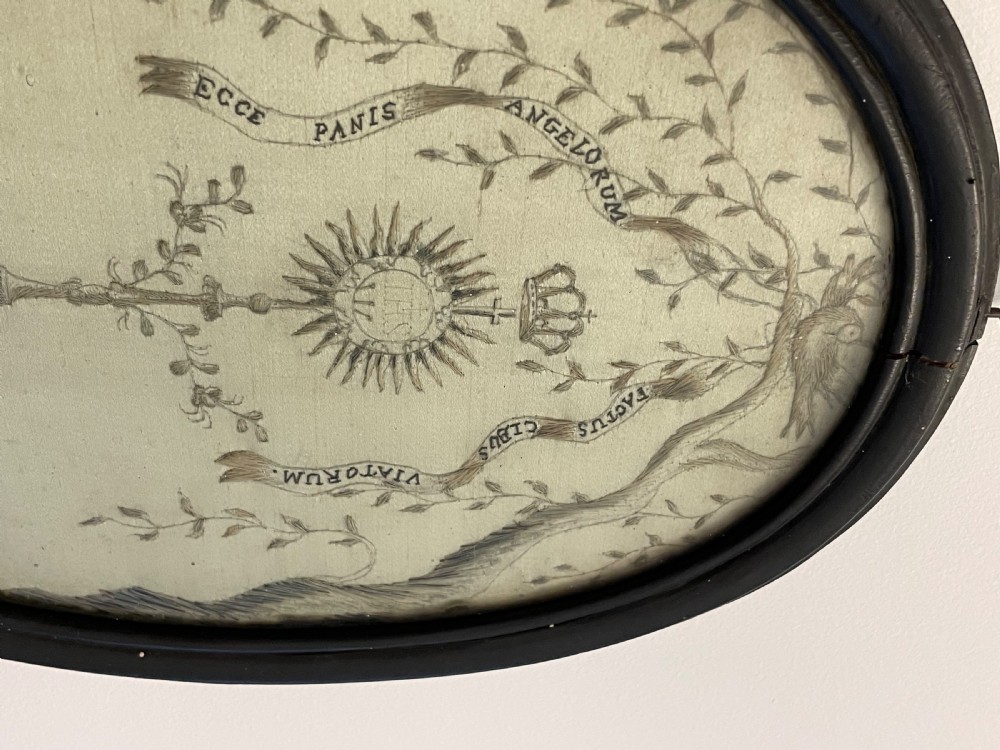 Rare 18th Century Silk Embroidery  View III