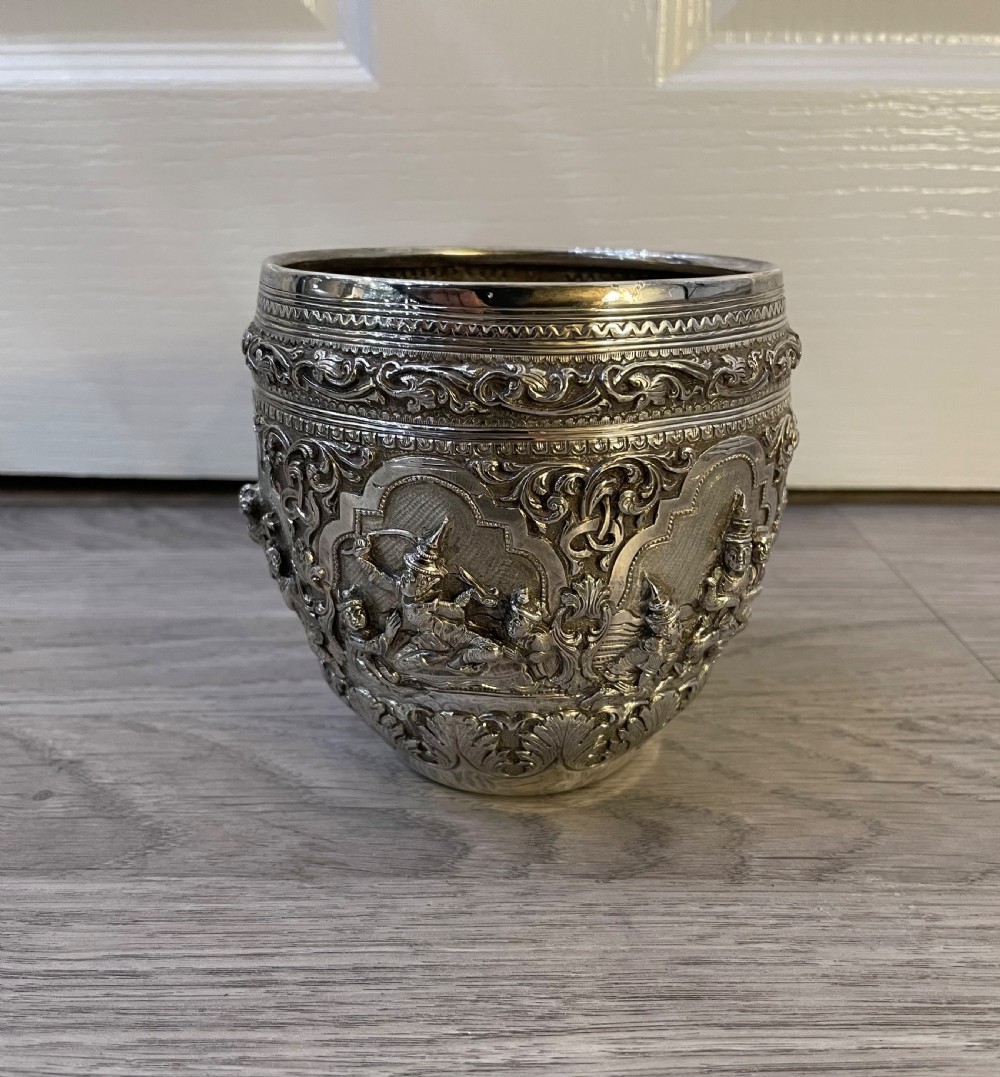 19th Century Burmese Silver Bowl