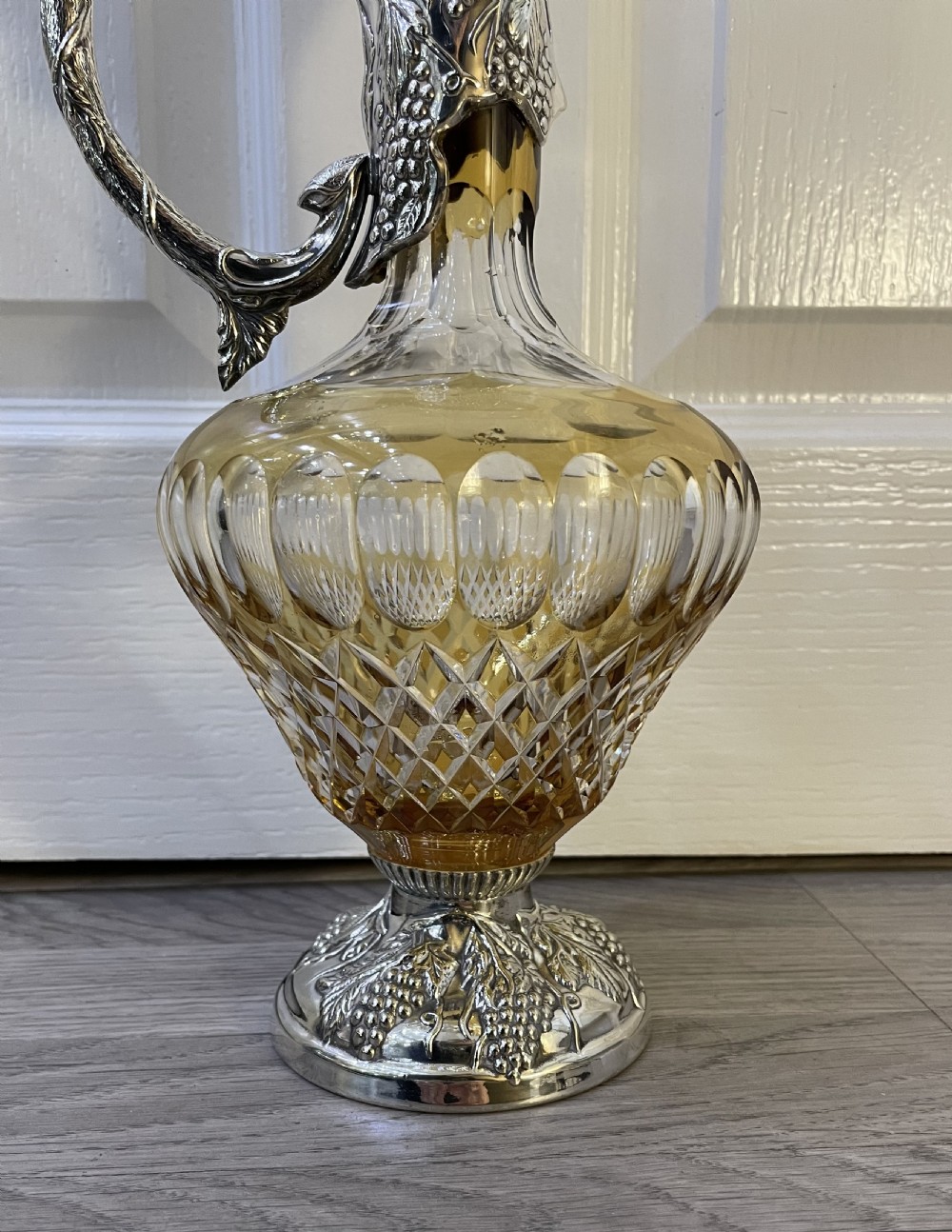 Mappin & Webb Cut Glass and Silver Plated Claret Jug View VI