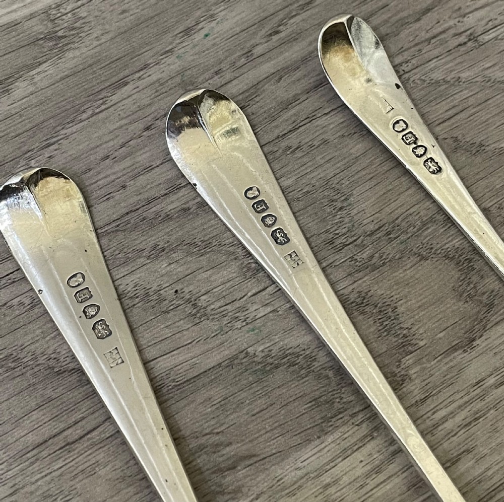 Set of Four George III Silver Serving Spoons by Bateman 1801 View III