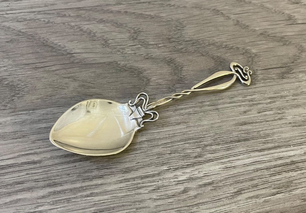 Wonderful Art Nouveau Silver Jam Spoon by Levi & Salaman